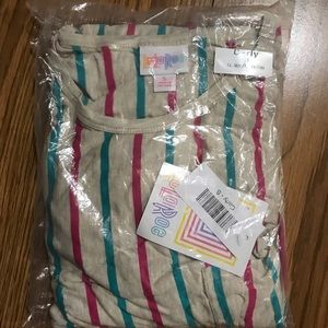 Small LuLaRoe Carly. New! Pink & teal stripes